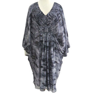TONY COHEN printed Kaftan dress sz 2 XS